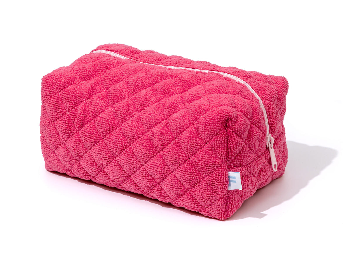 alcheMe Strawberries & Cream Big Bundle with alcheMe x Findlay wash bag — strawberry and vanilla cleanser and moisturiser set for teens